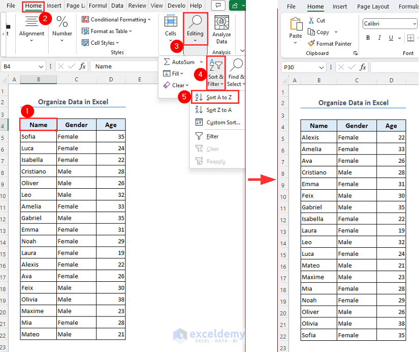 Organize Data in Excel: A Complete Guide - ExcelDemy Organize Data in Excel: A Complete Guide - ExcelDemy