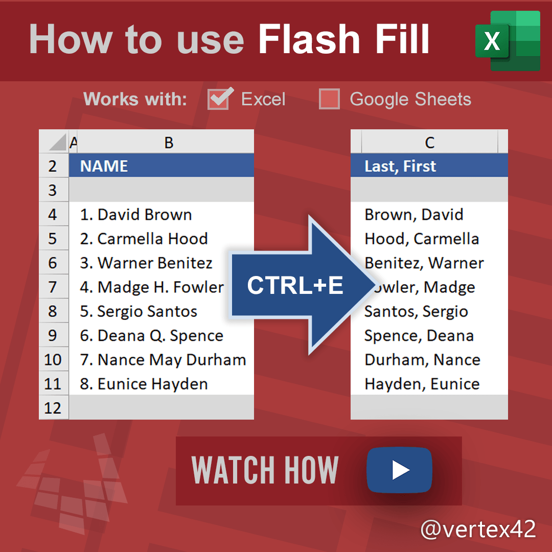 Flash Fill | Computer Applications for Managers Flash Fill | Computer Applications for Managers