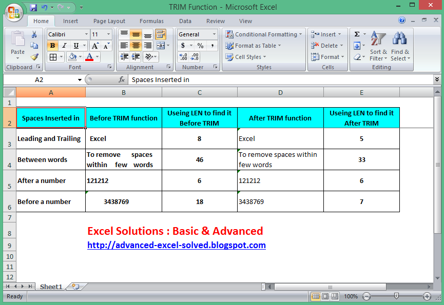 Use TRIM Function in Excel to Remove Extra Spaces from Words Numbers ... Use TRIM Function in Excel to Remove Extra Spaces from Words Numbers ...
