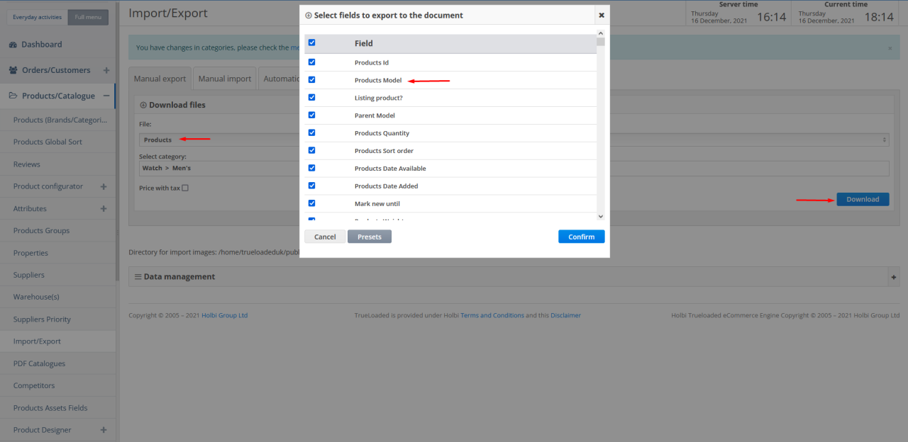Managing Export and Import - osCommerce Wiki Managing Export and Import - osCommerce Wiki