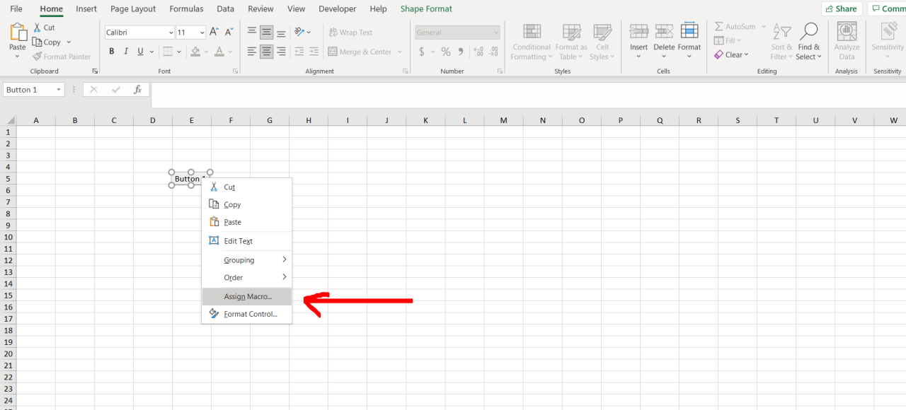 How To Assign A Macro To A Button In Excel | SpreadCheaters How To Assign A Macro To A Button In Excel | SpreadCheaters