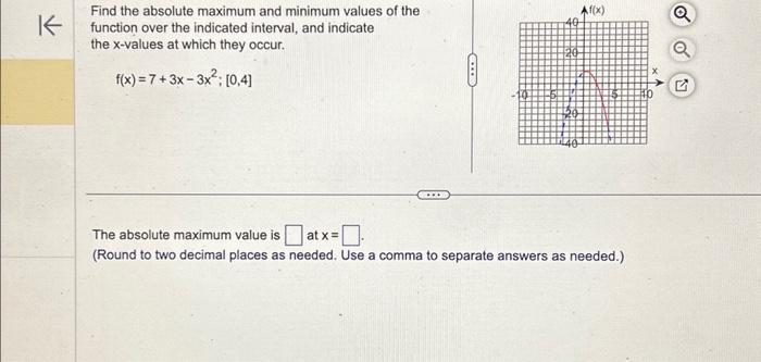 Solved Find the absolute maximum and minimum values of the | Chegg.com Solved Find the absolute maximum and minimum values of the | Chegg.com