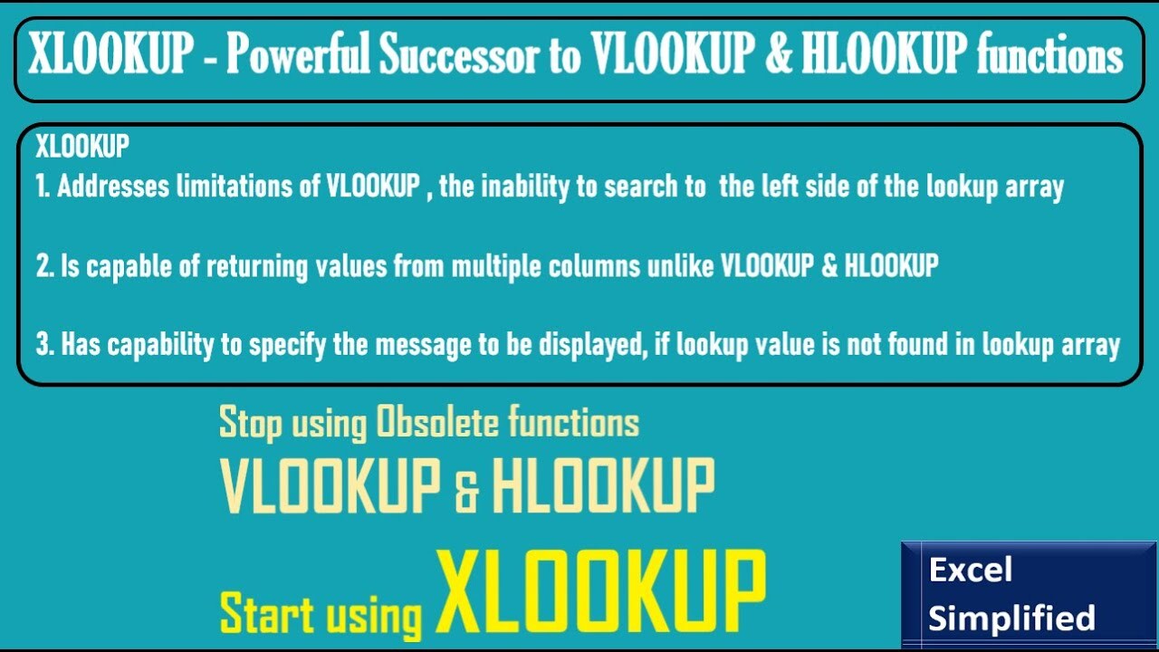Excel XLOOKUP Function - powerful successor to VLOOKUP and HLOOKUP ... Excel XLOOKUP Function - powerful successor to VLOOKUP and HLOOKUP ...