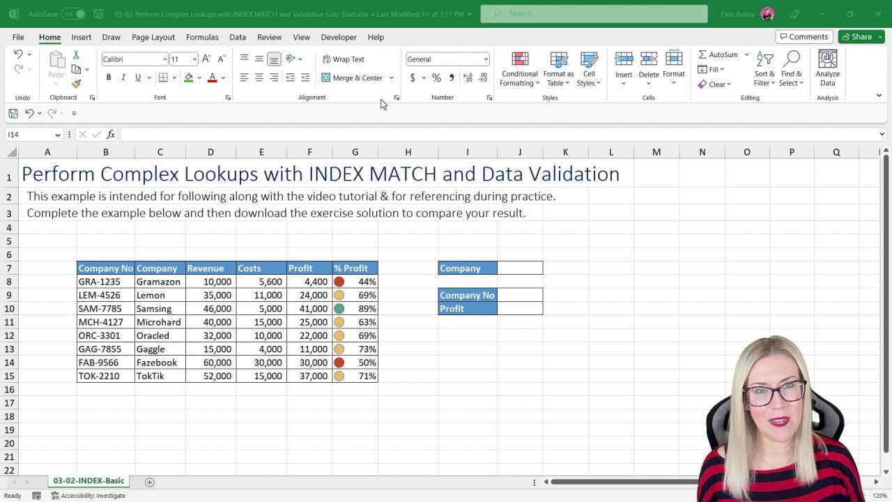 Perform Complex Lookups with INDEX, MATCH and Data Validation Lists ...